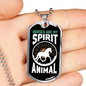 Horses Are My Spirit Animal Horse Necklace Stainless Steel or 18k Gold Dog Tag 24" Chain-Express Your Love Gifts