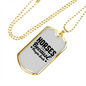 Horses Because People Suck Horse Necklace Stainless Steel or 18k Gold Dog Tag 24" Chain-Express Your Love Gifts