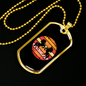 Horses Circle Retro Horse Necklace Stainless Steel or 18k Gold Dog Tag 24" Chain-Express Your Love Gifts