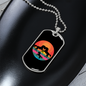 Horses Heart Retro Circle Horse Necklace Stainless Steel or 18k Gold Dog Tag 24" Chain-Express Your Love Gifts