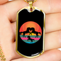 Horses Heart Retro Circle Horse Necklace Stainless Steel or 18k Gold Dog Tag 24" Chain-Express Your Love Gifts