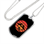 Horses in Circle Pink Horse Necklace Stainless Steel or 18k Gold Dog Tag 24" Chain-Express Your Love Gifts