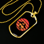 Horses in Circle Pink Horse Necklace Stainless Steel or 18k Gold Dog Tag 24" Chain-Express Your Love Gifts