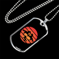 Horses in Circle Pink Horse Necklace Stainless Steel or 18k Gold Dog Tag 24" Chain-Express Your Love Gifts