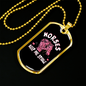 Horses Keep Me Stable Horse Necklace Stainless Steel or 18k Gold Dog Tag 24" Chain-Express Your Love Gifts