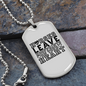 Horses Leave Hoofprints on Your Heart Horse Necklace Stainless Steel or 18k Gold Dog Tag 24" Chain-Express Your Love Gifts