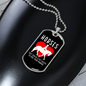 Horses Loves Humans Horse Necklace Stainless Steel or 18k Gold Dog Tag 24" Chain-Express Your Love Gifts