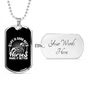 Horses Make Life Better Black and White Horse Necklace Stainless Steel or 18k Gold Dog Tag 24" Chain-Express Your Love Gifts