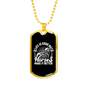 Horses Make Life Better Black and White Horse Necklace Stainless Steel or 18k Gold Dog Tag 24" Chain-Express Your Love Gifts