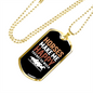 Horses Make Me Happy Horse Necklace Stainless Steel or 18k Gold Dog Tag 24" Chain-Express Your Love Gifts