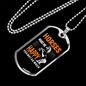 Horses Make Me Happy Yellow Horse Necklace Stainless Steel or 18k Gold Dog Tag 24" Chain-Express Your Love Gifts