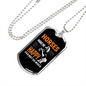 Horses Make Me Happy Yellow Horse Necklace Stainless Steel or 18k Gold Dog Tag 24" Chain-Express Your Love Gifts