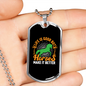 Horses Makes a Better Life Horse Green Necklace Stainless Steel or 18k Gold Dog Tag 24" Chain-Express Your Love Gifts