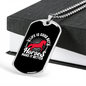 Horses Makes a Better Life Horse Pink Necklace Stainless Steel or 18k Gold Dog Tag 24" Chain-Express Your Love Gifts