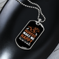 Horses Makes Me Happy Brown Horse Necklace Stainless Steel or 18k Gold Dog Tag 24" Chain-Express Your Love Gifts