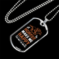 Horses Makes Me Happy Brown Horse Necklace Stainless Steel or 18k Gold Dog Tag 24" Chain-Express Your Love Gifts