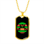 Horses Retro in Circle Horse Necklace Stainless Steel or 18k Gold Dog Tag 24" Chain-Express Your Love Gifts