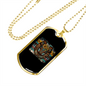 Horseshoe Horse Necklace Stainless Steel or 18k Gold Dog Tag 24" Chain-Express Your Love Gifts