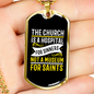 Hospital For Sinner Mark 2:17s Necklace Stainless Steel or 18k Gold Dog Tag 24" Chain-Express Your Love Gifts