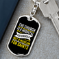Hospital For Sinners Not Museum Keychain Stainless Steel or 18k Gold Dog Tag Keyring-Express Your Love Gifts