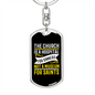 Hospital For Sinners Not Museum Keychain Stainless Steel or 18k Gold Dog Tag Keyring-Express Your Love Gifts