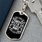 Hosts With Us Christian Keychain Stainless Steel or 18k Gold Dog Tag Keyring-Express Your Love Gifts