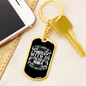 Hosts With Us Christian Keychain Stainless Steel or 18k Gold Dog Tag Keyring-Express Your Love Gifts