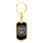 Hosts With Us Christian Keychain Stainless Steel or 18k Gold Dog Tag Keyring-Express Your Love Gifts