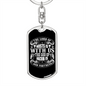 Hosts With Us Christian Keychain Stainless Steel or 18k Gold Dog Tag Keyring-Express Your Love Gifts