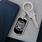 Hosts With Us Christian Keychain Stainless Steel or 18k Gold Dog Tag Keyring-Express Your Love Gifts