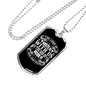 Hosts With Us Christian Necklace Stainless Steel or 18k Gold Dog Tag 24" Chain-Express Your Love Gifts