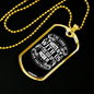 Hosts With Us Christian Necklace Stainless Steel or 18k Gold Dog Tag 24" Chain-Express Your Love Gifts
