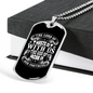 Hosts With Us Christian Necklace Stainless Steel or 18k Gold Dog Tag 24" Chain-Express Your Love Gifts