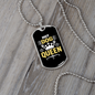 Hot Dog Queen Necklace Stainless Steel or 18k Gold Dog Tag 24" Chain-Express Your Love Gifts