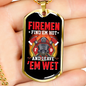 Hot Firemen Firefighter Gift Stainless Steel or 18k Gold Dog Tag 24" Chain-Express Your Love Gifts