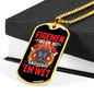 Hot Firemen Firefighter Gift Stainless Steel or 18k Gold Dog Tag 24" Chain-Express Your Love Gifts