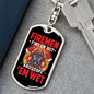 Hot Firemen Firefighter Keychain Stainless Steel or 18k Gold Dog Tag Keyring-Express Your Love Gifts