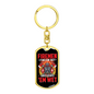 Hot Firemen Firefighter Keychain Stainless Steel or 18k Gold Dog Tag Keyring-Express Your Love Gifts