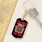 Hot Firemen Firefighter Keychain Stainless Steel or 18k Gold Dog Tag Keyring-Express Your Love Gifts
