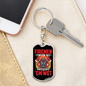 Hot Firemen Firefighter Keychain Stainless Steel or 18k Gold Dog Tag Keyring-Express Your Love Gifts
