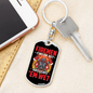 Hot Firemen Firefighter Keychain Stainless Steel or 18k Gold Dog Tag Keyring-Express Your Love Gifts