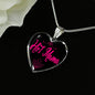 Hot Mama Heart Pendant Stainless Steel or 18k Gold 18-22"-Express Your Love Gifts