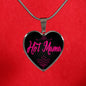 Hot Mama Heart Pendant Stainless Steel or 18k Gold 18-22"-Express Your Love Gifts