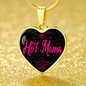 Hot Mama Heart Pendant Stainless Steel or 18k Gold 18-22"-Express Your Love Gifts