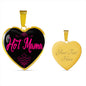 Hot Mama Heart Pendant Stainless Steel or 18k Gold 18-22"-Express Your Love Gifts