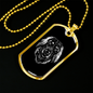 Hovarwart Head Dog Necklace Stainless Steel or 18k Gold Dog Tag 24" Chain-Express Your Love Gifts