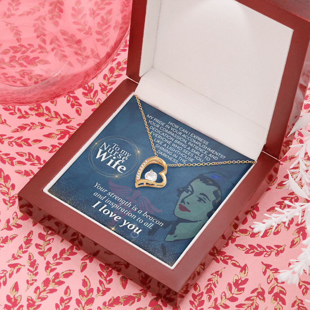 How Can I Healthcare Medical Worker Nurse Appreciation Gift Forever Necklace w Message Card-Express Your Love Gifts