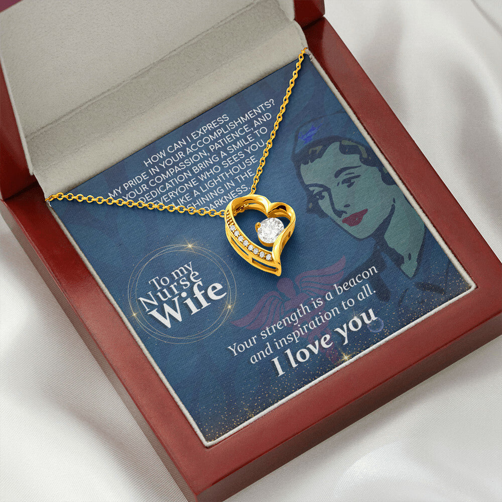 How Can I Healthcare Medical Worker Nurse Appreciation Gift Forever Necklace w Message Card-Express Your Love Gifts