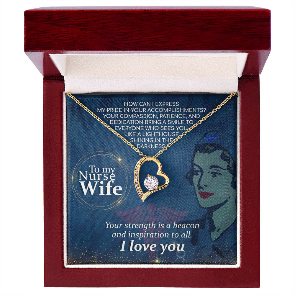 How Can I Healthcare Medical Worker Nurse Appreciation Gift Forever Necklace w Message Card-Express Your Love Gifts