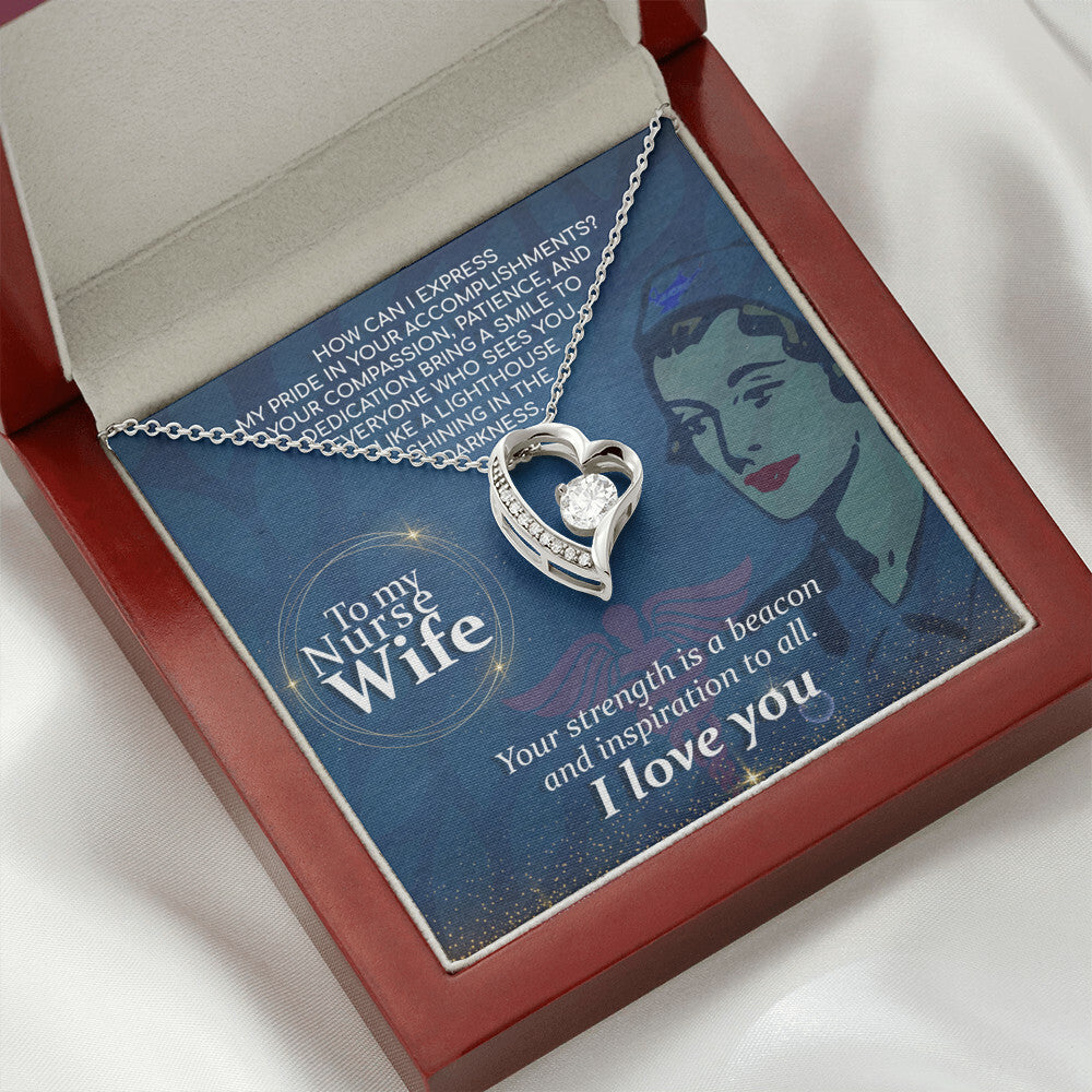 How Can I Healthcare Medical Worker Nurse Appreciation Gift Forever Necklace w Message Card-Express Your Love Gifts